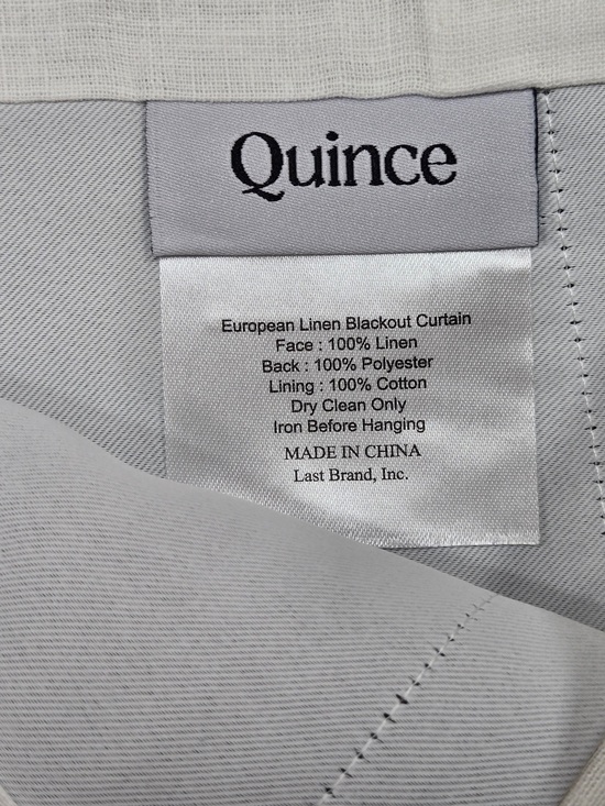 Curtain_LinenSheer_White_4689.  NWT QUINCE Set Of 2 48x96 European Linen True Blackout Curtains White 9177